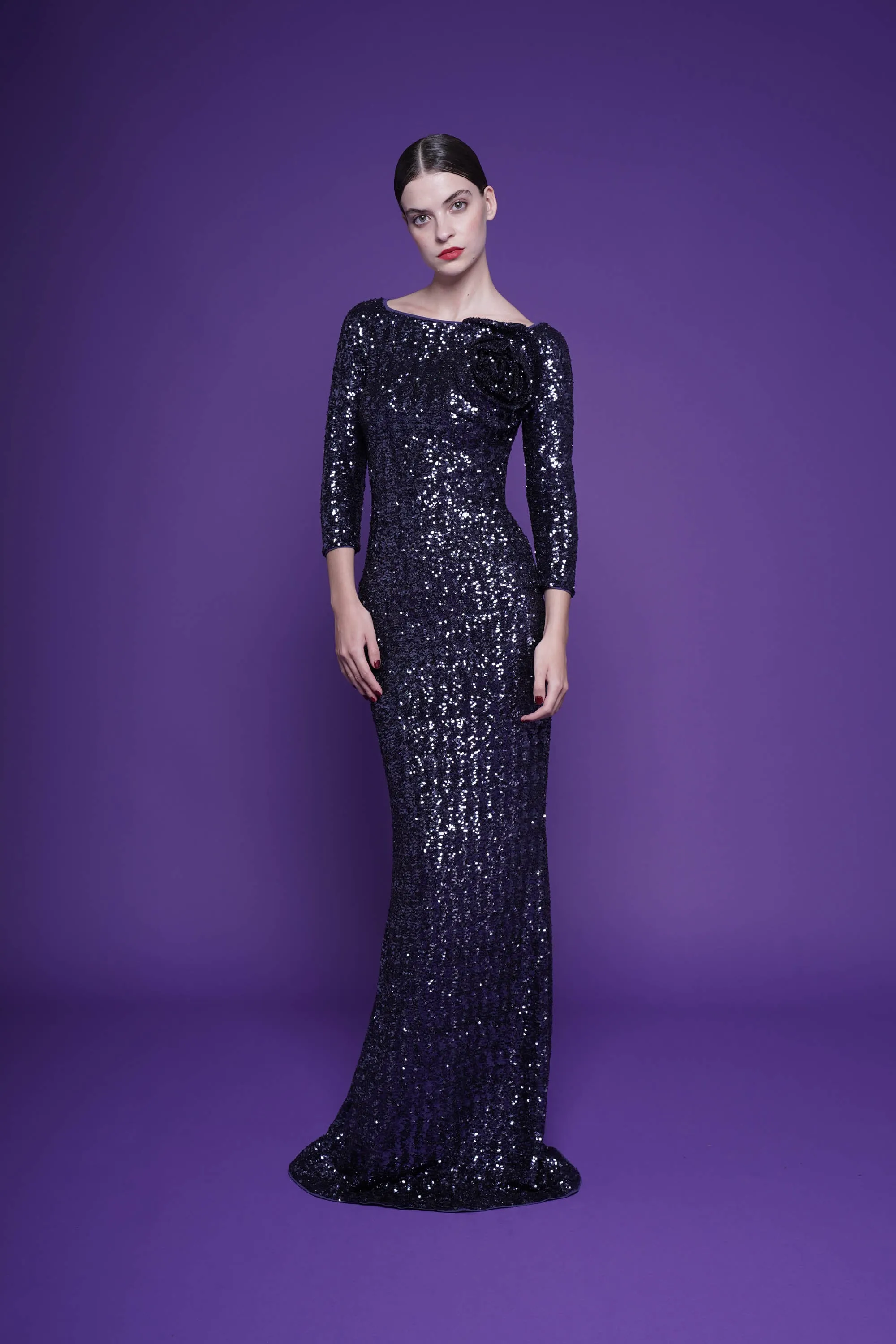 NYOKO SEQUINED GOWN