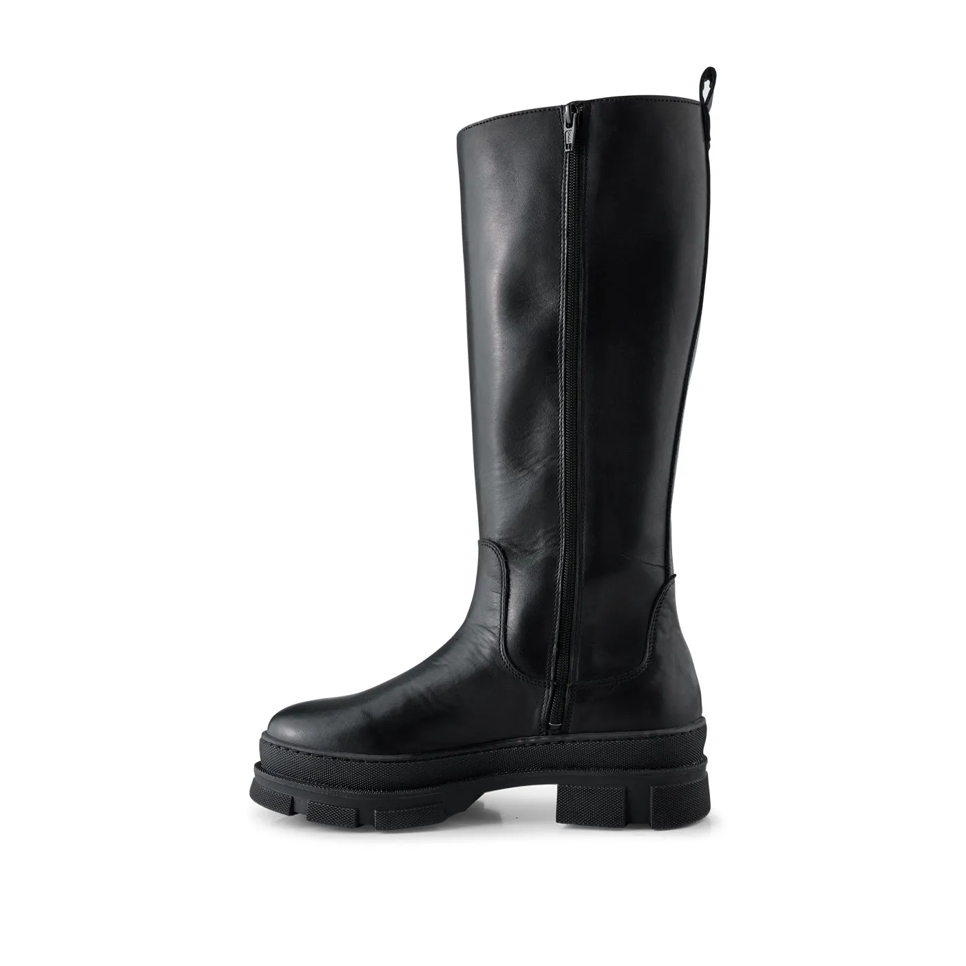 Olga chelsea boot leather - BLACK