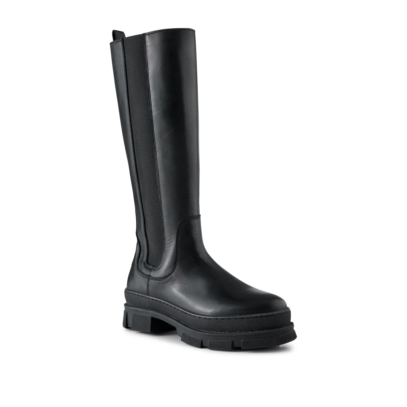 Olga chelsea boot leather - BLACK