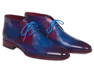 Paul Parkman Men's Chukka Boots Blue & Purple (ID#CK55U7)