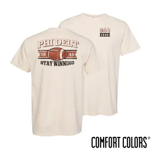 Phi Delt Comfort Colors Stay Winning Football Short Sleeve Tee