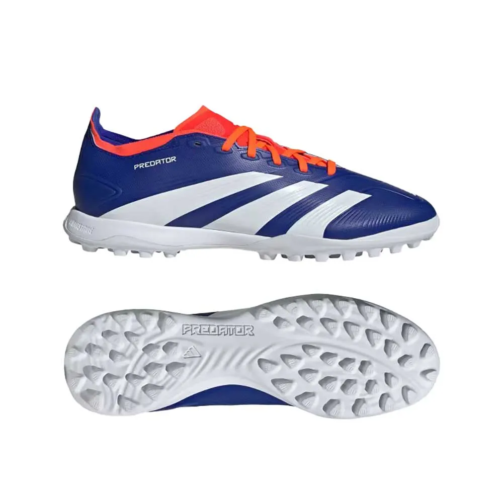 Predator League TF Soccer Shoe - Lucid Blue/Cloud White/Solar Red - Regular (D)