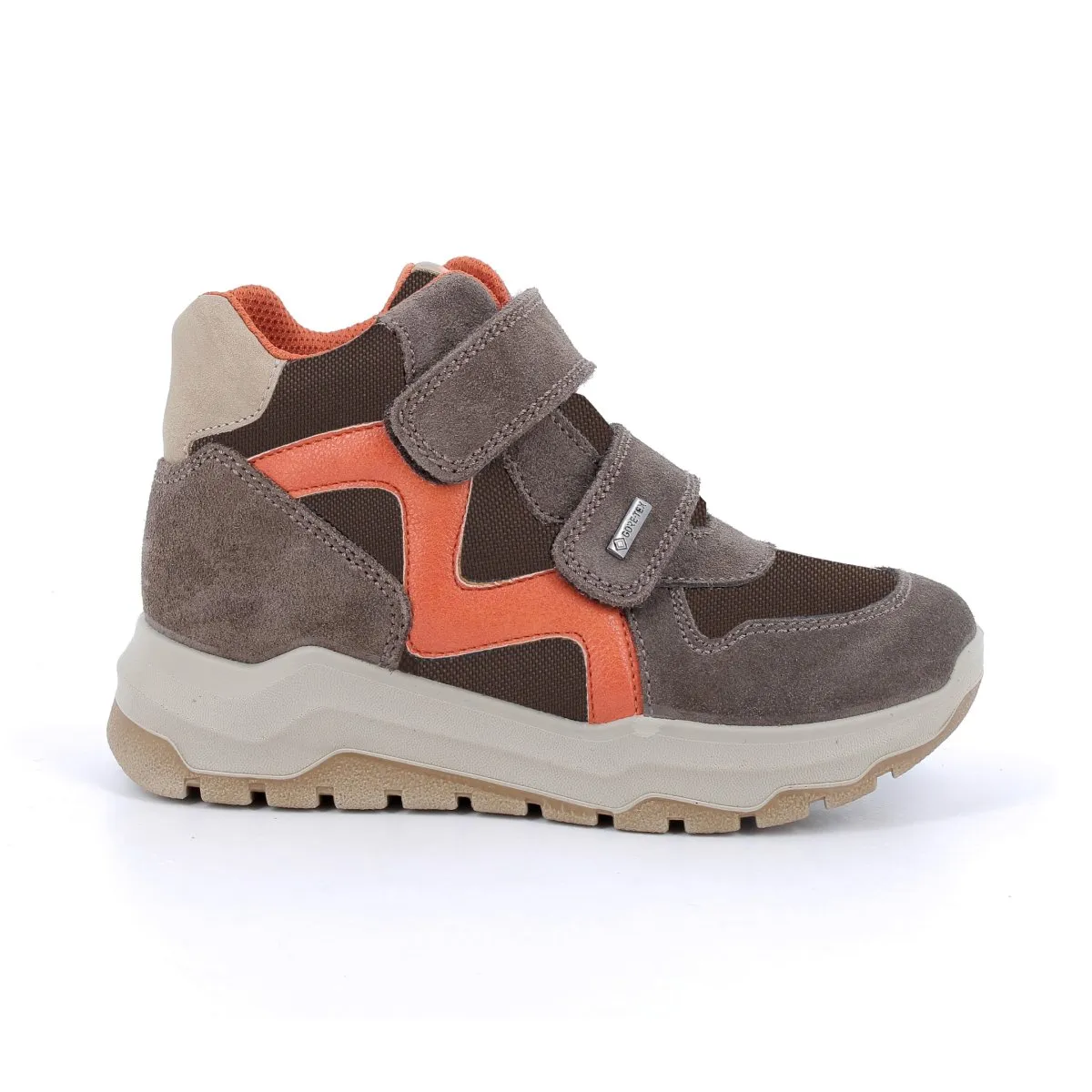 Primigi Boy's (Sizes 36-39) 6888800 Orange Patent/Grey Suede/Brown Fabric Gore-Tex