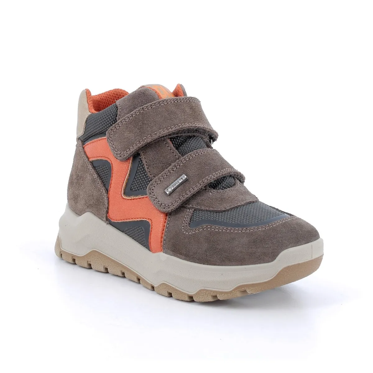 Primigi Boy's (Sizes 36-39) 6888800 Orange Patent/Grey Suede/Brown Fabric Gore-Tex