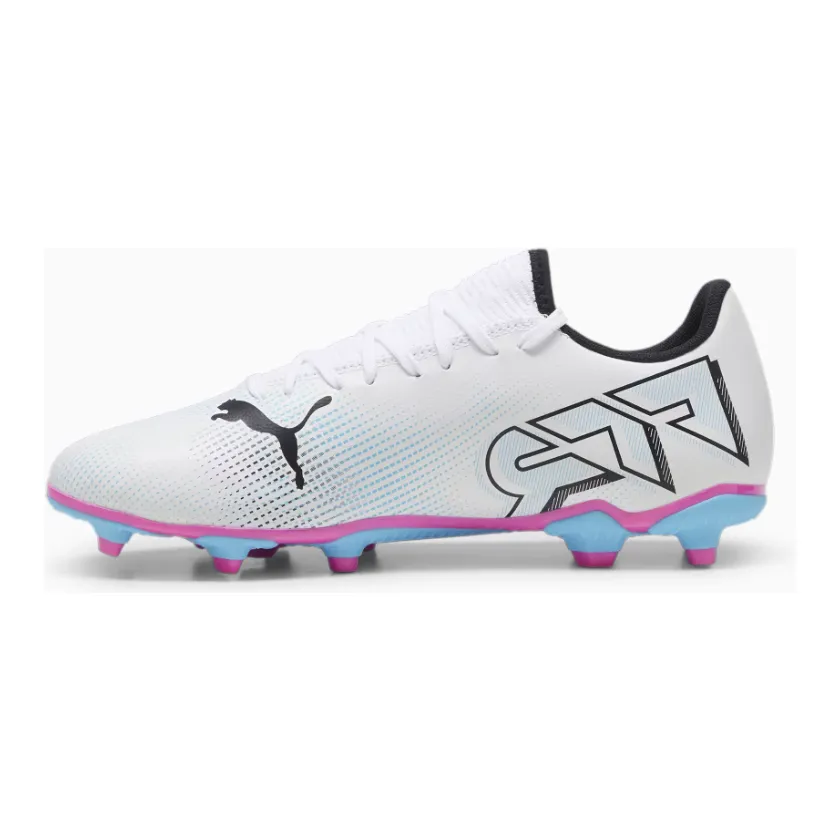 Puma Kids Football Boots Future 7 Play FG/AG Puma White/Puma Black