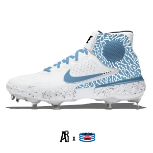 "Carolina Elephant" Nike Alpha Huarache Elite 3 Mid Cleats by Stadium Custom Kicks