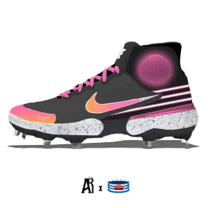 "Eighties" Nike Alpha Huarache Elite 3 Mid Cleats by Stadium Custom Kicks