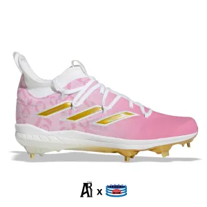 "Pink Ribbon 2.0" Adidas Adizero Afterburner NWV Cleats- Size 9.5 Men's