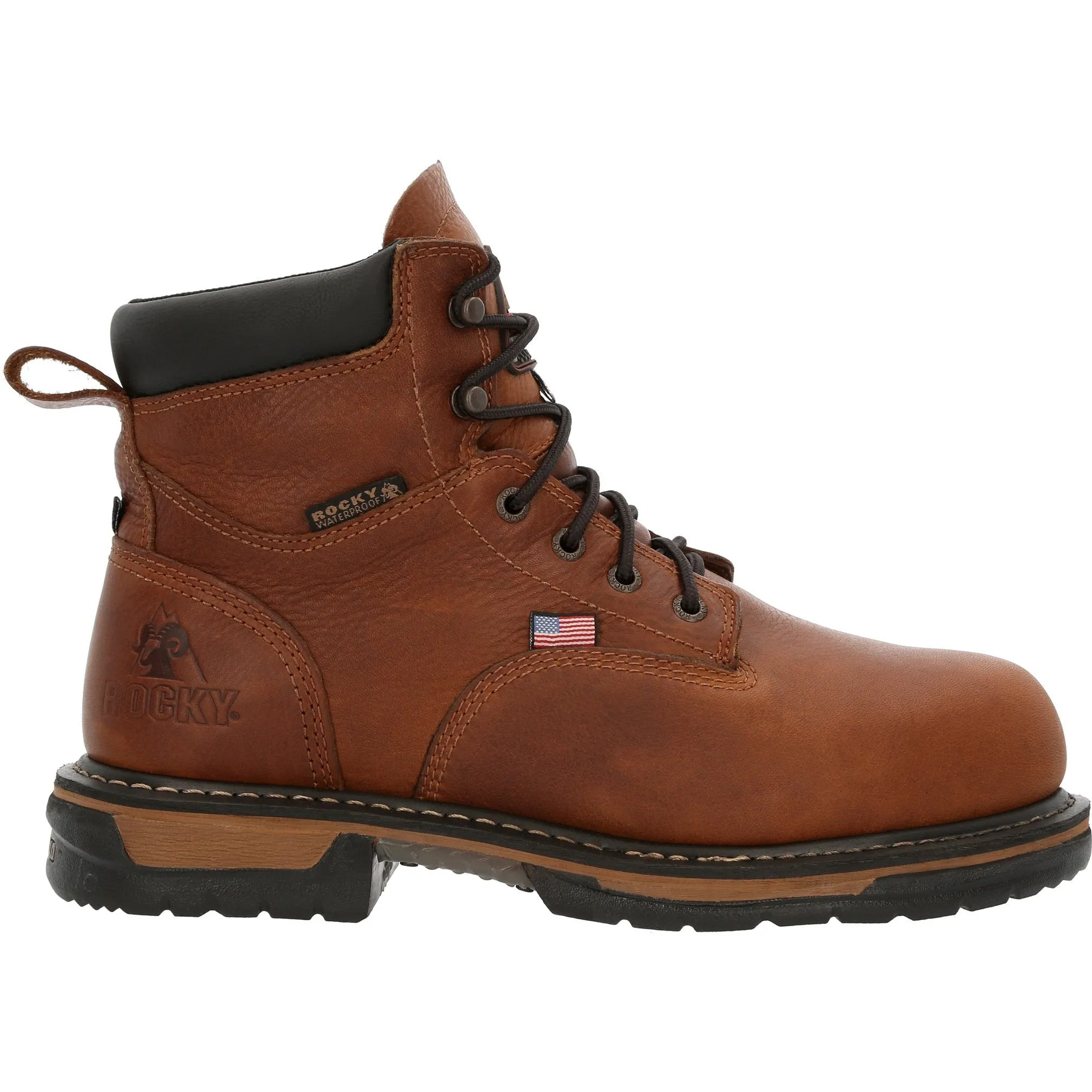 Rocky Men's IronClad 6" Steel Toe WP MG USA Made Work Boot - RKK0362