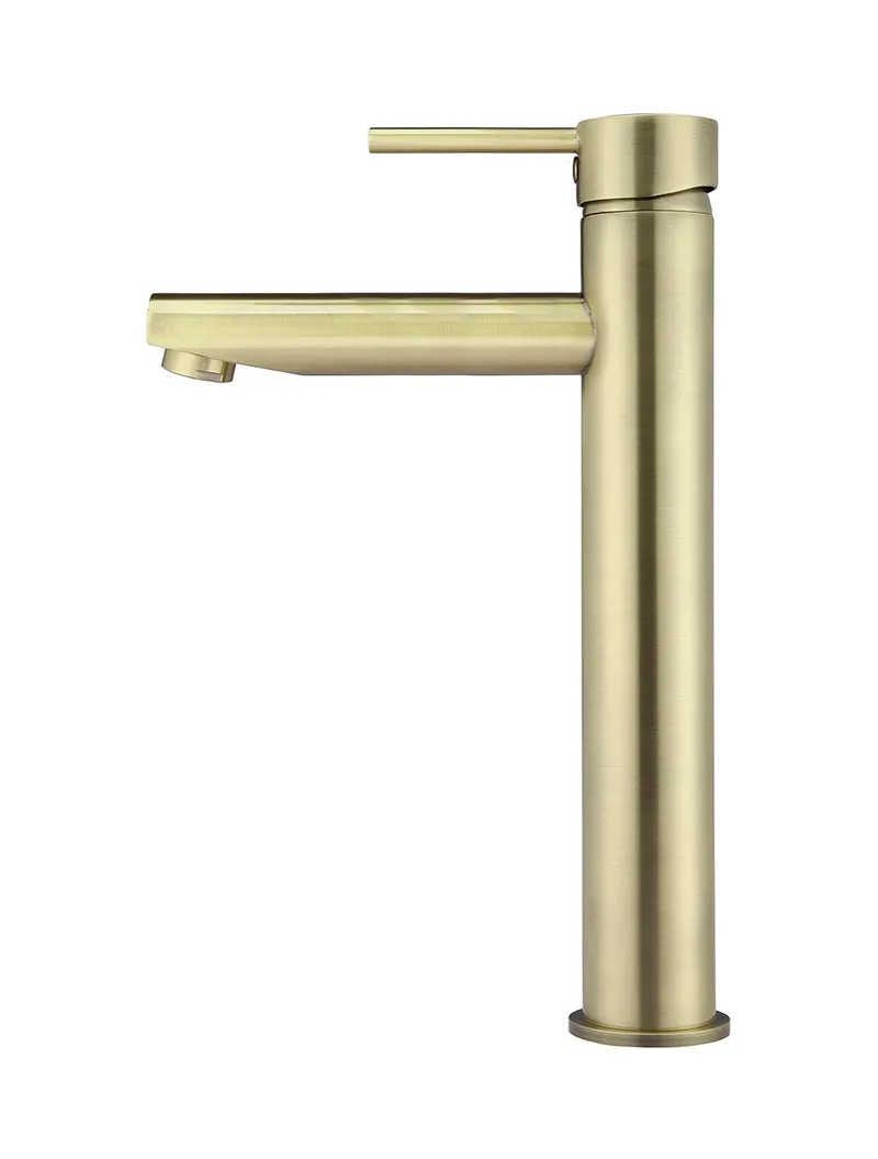 Round Tall Basin Mixer - PVD Tiger Bronze