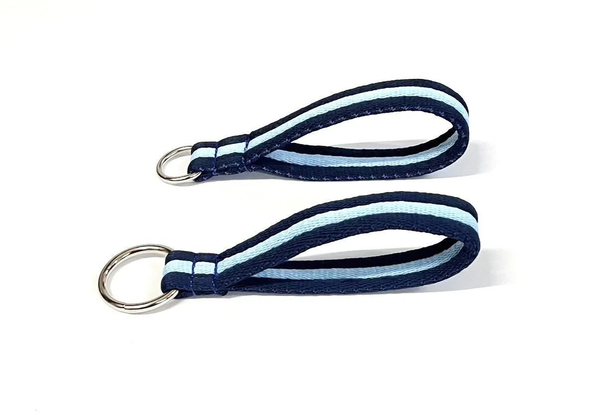 Short Close Control Grab Handle Dog Lead 8" Long With O-ring 25mm Air Webbing