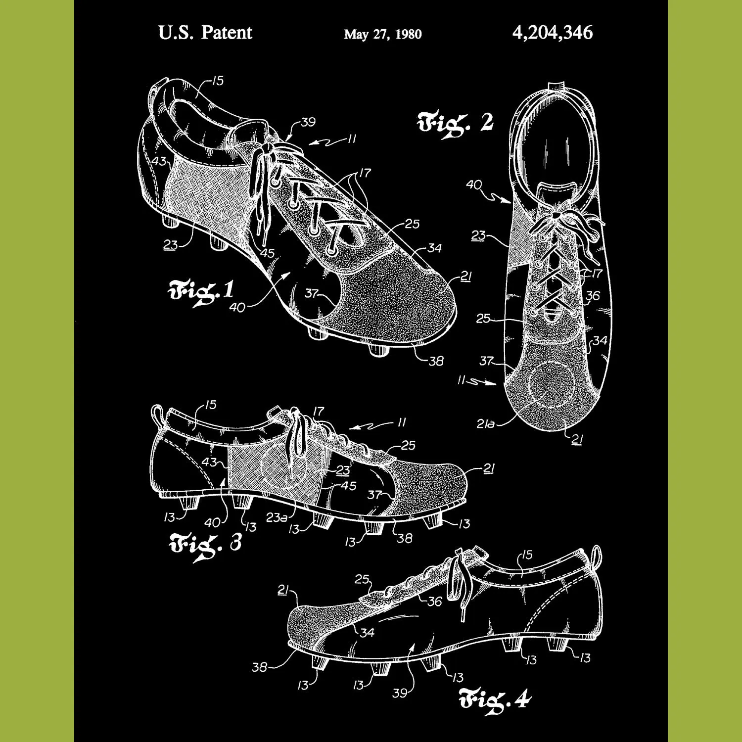 Soccer Shoe Canvas Patent Print