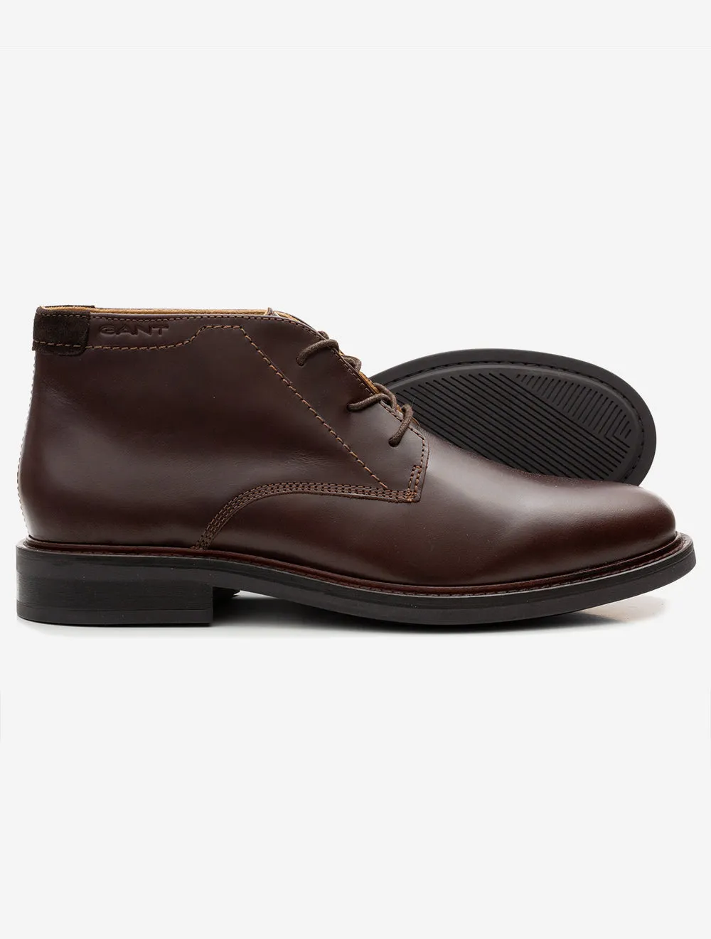 St Fairkon Leather Mid Boot Espresso Brown