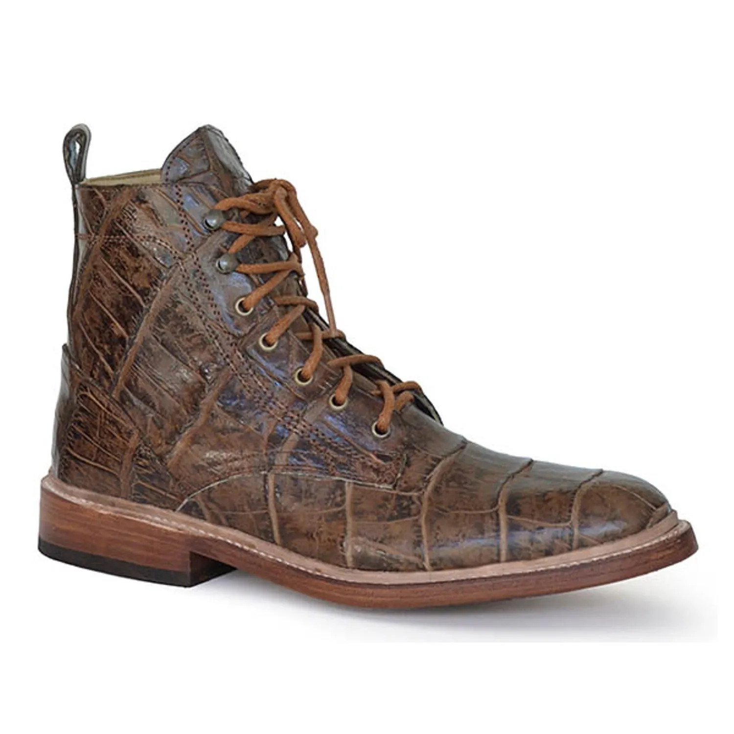 Stetson Brown Men's Stetson Chukka Exotic Alligator Snip Toe 3876