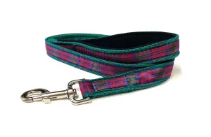 Tartan Dog Lead 1.1 Metre Long Padded Handle Dog Lead 25mm Wide