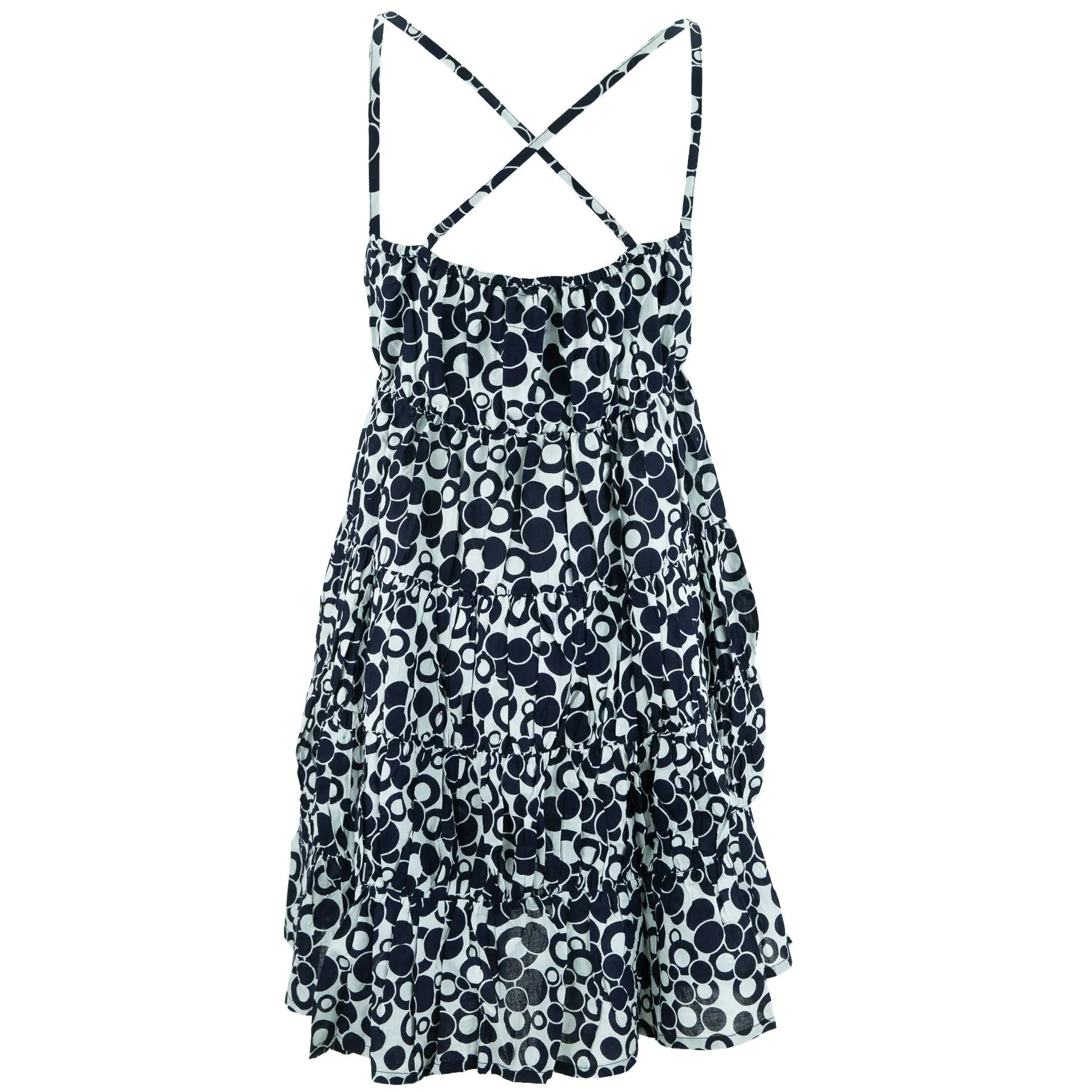 Tier Drop Summer Dress - Spherical Indigo Cotton