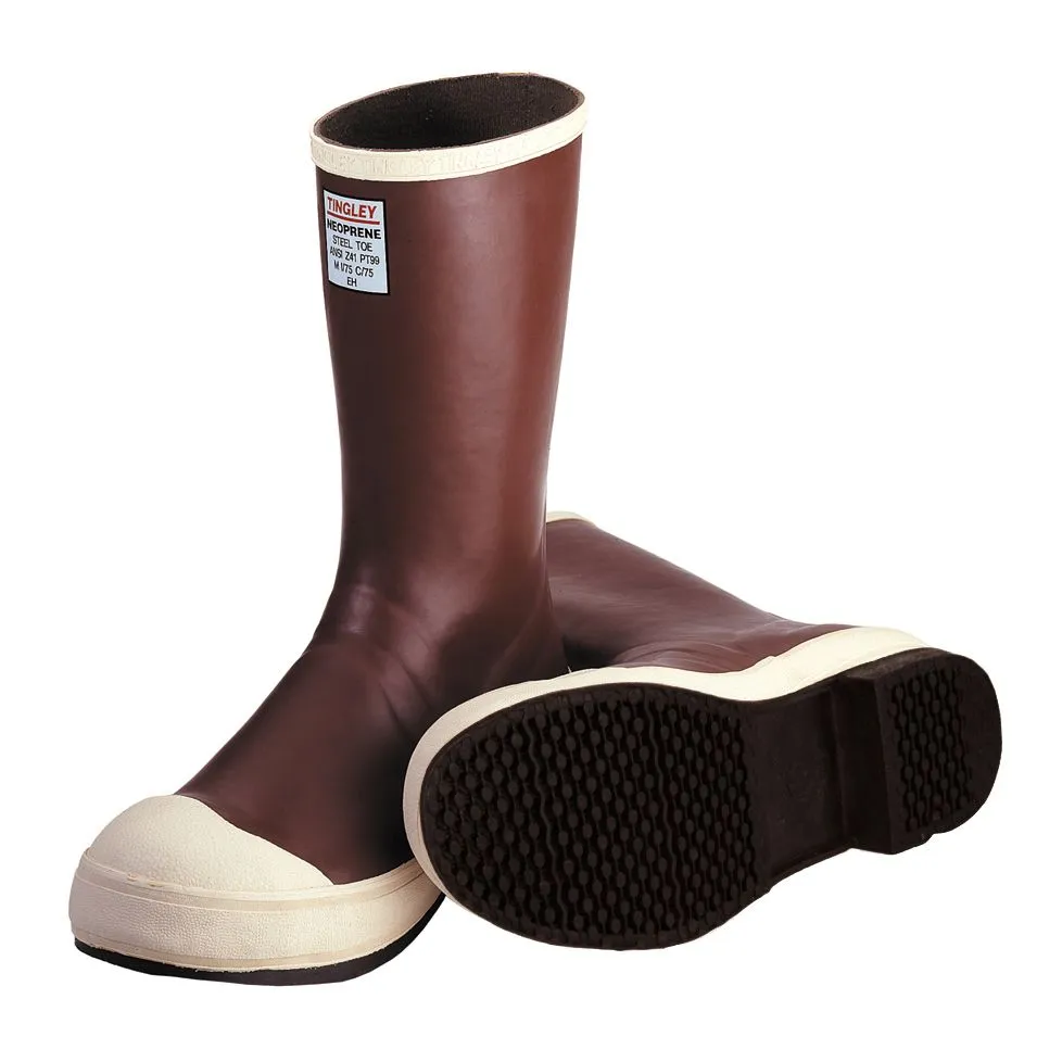 TINGLEY RUBBER CORP MB924B.06 Pylon Neoprene Steel Toe Boot, Safety-Loc, Brown Size 6, 1 Pair