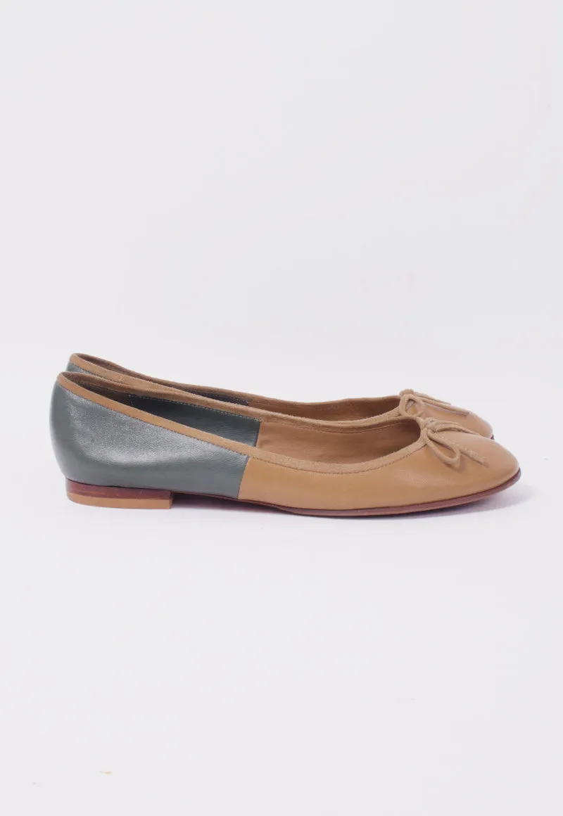 TWO TONE BALLET FLATS