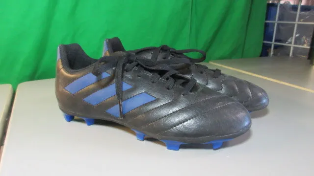 Used Adidas Goletto VII Black & Blue Outdoor Cleats - 3.5 US