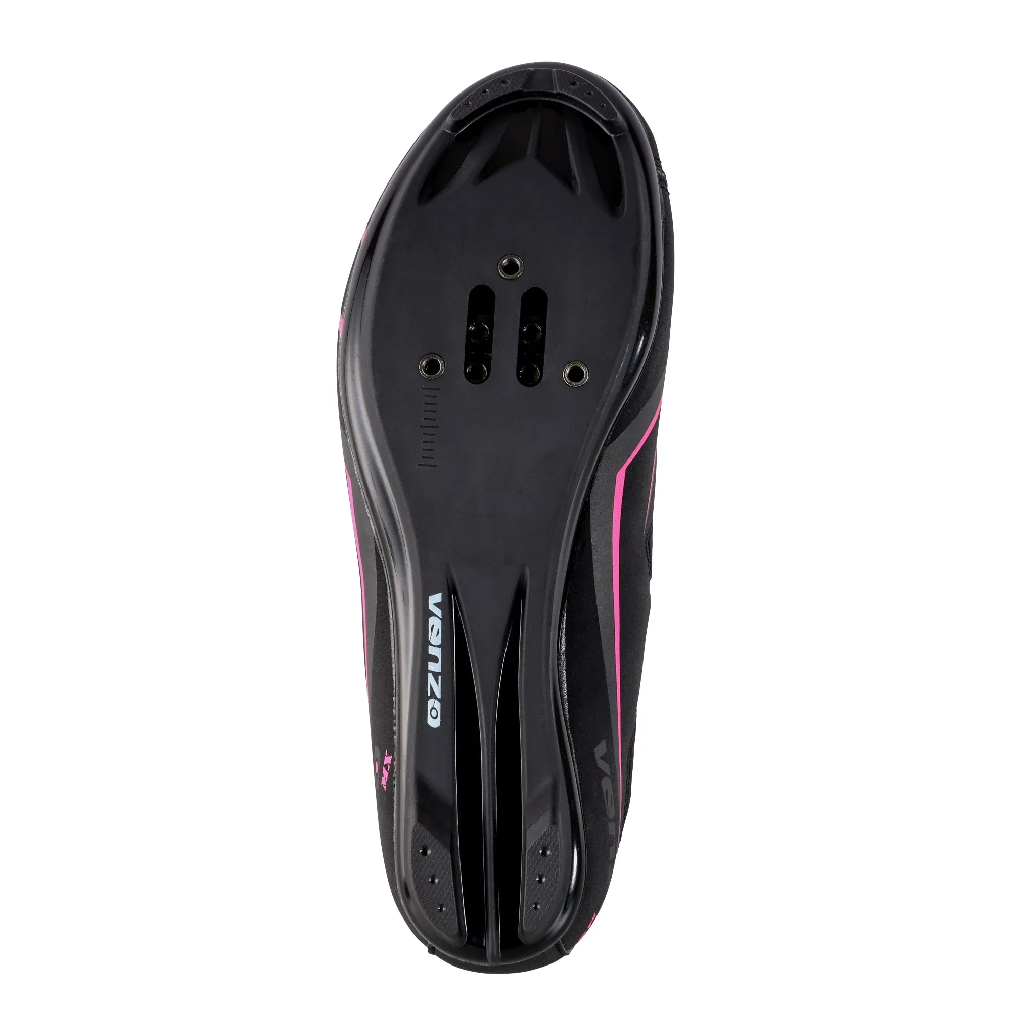 Venzo Bike Bicycle Women's Ladies Cycling Riding Shoes - Compatible with Peloton, for for Shimano SPD & Look ARC Delta - Perfect for Indoor Exercise Bikes & Road Racing - with Look Delta Cleats - Size 37