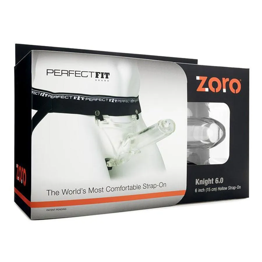 Zoro Knight 6'' Clear Hollow Strap On Extension for Men by Perfect Fit